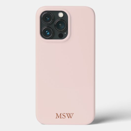 Coques Case-Mate iPhone Chic rose vif initiales monogramme personnalisées (Verso)