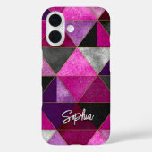 Coques Case-Mate iPhone Chic rose violet gris géométrique (Verso)