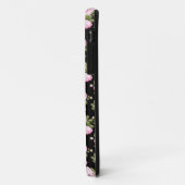 Coques Case-Mate iPhone Chic Roses roses roses sur noir (Dos/Gauche)