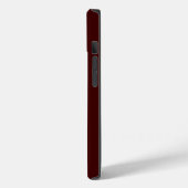 Coques Case-Mate iPhone Chic Rouge Foncé &Blanc écriture Nom Personnalisé (Verso / Gauche)