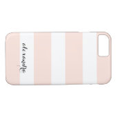 Coques Case-Mate iPhone Chic rouge rose et blanc (Dos (Horizontal))