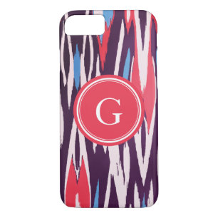 Coque iPhone 8/7 Chic rouge violet couleur d'eau rouge vif motif ik