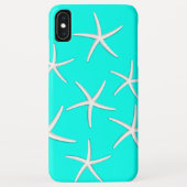 Coques Case-Mate iPhone Chic Starfish bleu turquoise (Dos)