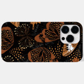 Coques Case-Mate iPhone Chic Terracotta Brown and Black Butterfly Pattern (Verso (horizontal))