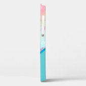 Coques Case-Mate iPhone Chic turquoise aquarelle personnalisée (Verso / Gauche)