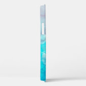 Coques Case-Mate iPhone Chic turquoise aquarelle personnalisée (Verso / Droite)