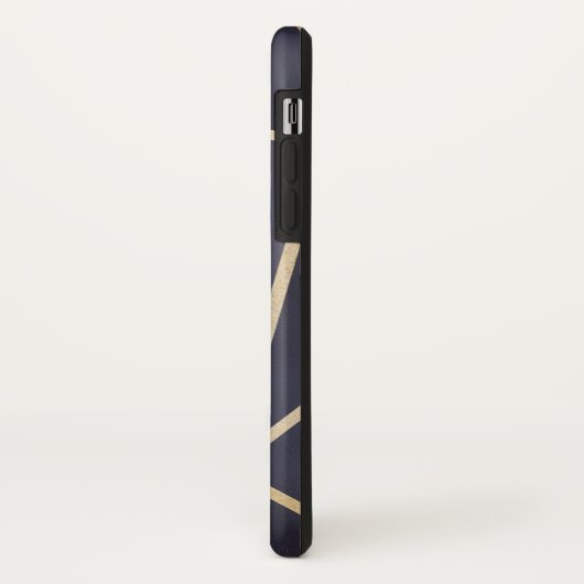 Coques Case-Mate iPhone Chic violet et or Abstrait Monogramme (Dos/Gauche)