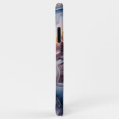 Coques Case-Mate iPhone Chic violet foncé violet bleu quartz Agate Motif (Dos/Droite)