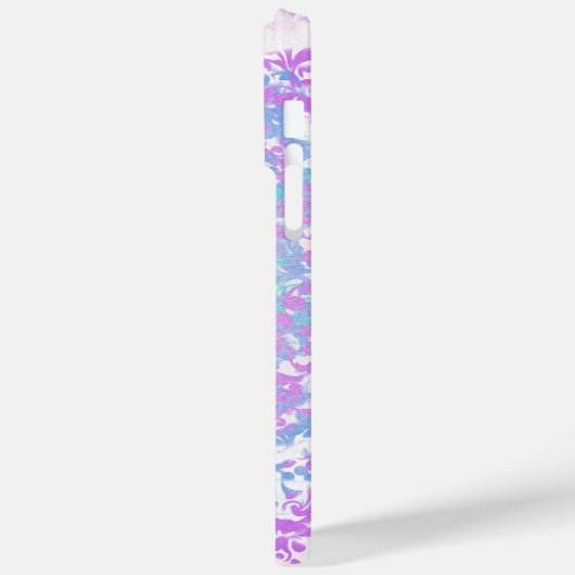 Coques Case-Mate iPhone Chic violet rétro Monogrammé (Verso / Gauche)