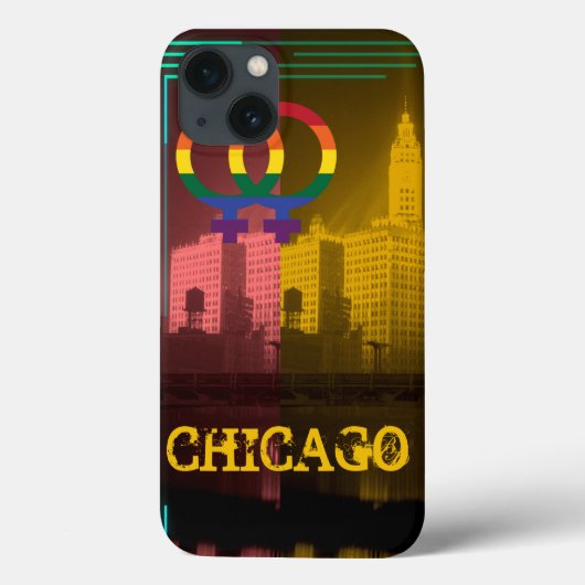 Coques Case-Mate iPhone Chicago Gay Lesbian Interest Wrigley Bldg 1930 (Verso)