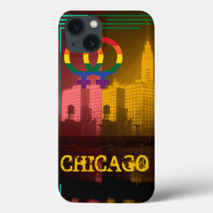 Etui iPhone 13 Chicago Gay Lesbian Intérêt Wrigley Building