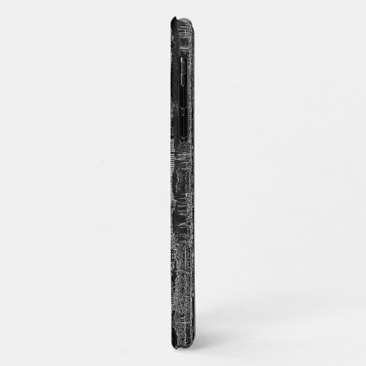 Coques Case-Mate iPhone Chicago Skyline Etché (Dos/Gauche)