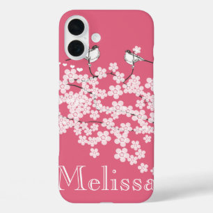 iPhone 16 Plus Case Chickadee aux fleurs de cerisiers