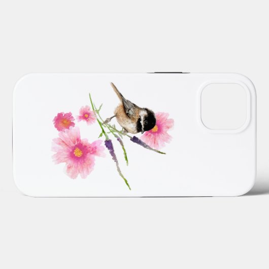 Coques Case-Mate iPhone Chickadee Black Capped Oiseau Art (Verso (horizontal))