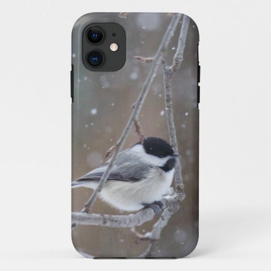 Coques Case-Mate iPhone Chickadee Noir-couvert - oiseau chanteur (Dos)