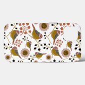 Coques Case-Mate iPhone Chickadees Motif d'or rose (Verso (horizontal))