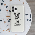 iPhone 13 Case Chien à Chien à Chien à Chien à Main Personnalisé<br><div class="desc">Graphique mignon d'un Chien à Chien à Puces français avec texte/nom/initiale/monogramme et couleur arrière - plan personnalisable. Vous pouvez facilement changer la couleur de l'arrière - plan à la couleur que vous voulez : Cliquez sur le bouton customiser > En haut de la page cliquez sur Edition > Arrière -...</div>