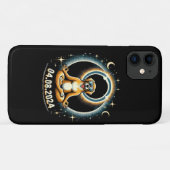 Coques Case-Mate iPhone Chien à éclipse solaire 2024 (Dos (Horizontal))