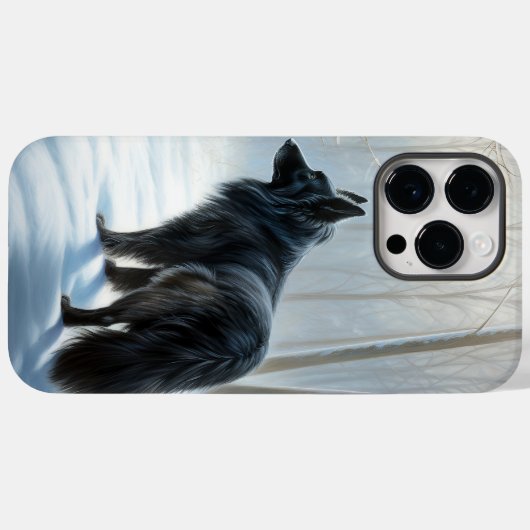 Coques Case-Mate iPhone Chien à neiger belge Noël (Verso (horizontal))