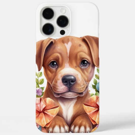COQUES Case-Mate iPhone CHIEN À POULET ADORABLE ET FLEURS (Verso)