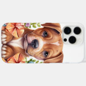 COQUES Case-Mate iPhone CHIEN À POULET ADORABLE ET FLEURS (Verso (horizontal))