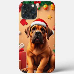 Case-Mate iPhone Case Chien adorable portant un chapeau de Père Noël