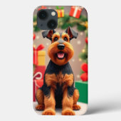 Coques Case-Mate iPhone Chien Airedale Terrier joyeux et vibrant (Verso)