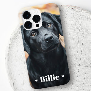 Coque Pour Pour iPhone 14 Pro Max Chien animal de compagnie nom photo coeur