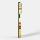 Coques Case-Mate iPhone Chien au téléphone du coucher du soleil (Verso / Droite)