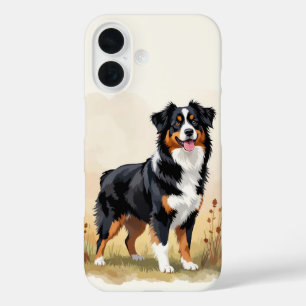 Coques iPhone 16 Chien Australien Berger Noir Tricolore Aussie