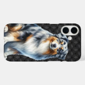 COQUES Case-Mate iPhone CHIEN AUSTRALIEN DE FLUFER LONGTEMPS HAÏS (Verso (horizontal))