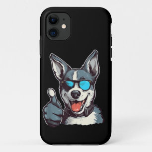 Case-Mate iPhone Case Chien aux lunettes de soleil drôles avec pouce lev