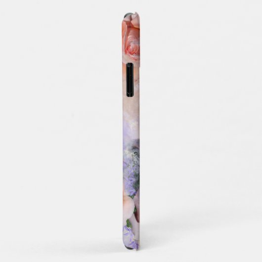 Coques Case-Mate iPhone Chien avec Roses (Dos/Droite)