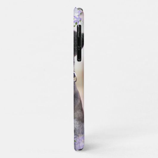 Coques Case-Mate iPhone Chien avec Roses (Dos/Gauche)