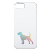 Coques Case-Mate iPhone Chien beagle race Geo Silhouette Pastel (Dos)