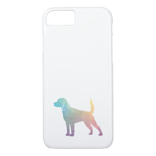 Coques Case-Mate iPhone Chien beagle race Geo Silhouette Pastel (Dos)