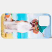 Coques Case-Mate iPhone Chien beagle Sur La Plage (Verso (horizontal))