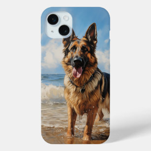 Coque iPhone 15 Mini Chien berger allemand