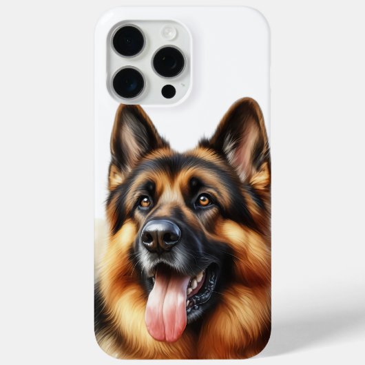 Coques Case-Mate iPhone Chien berger allemand aquarelle (Verso)