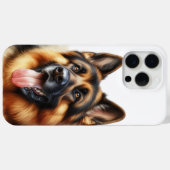Coques Case-Mate iPhone Chien berger allemand aquarelle (Verso (horizontal))