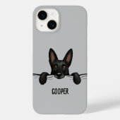 Coques Case-Mate iPhone Chien berger allemand noir mignon personnalisé (Verso)