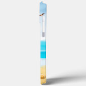 Coques Case-Mate iPhone Chien berger allemand noir sur la plage (Verso / Gauche)