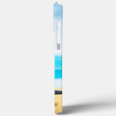 Coques Case-Mate iPhone Chien berger allemand noir sur la plage (Verso / Gauche)