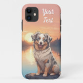Coques Case-Mate iPhone Chien berger australien par lac (Dos)