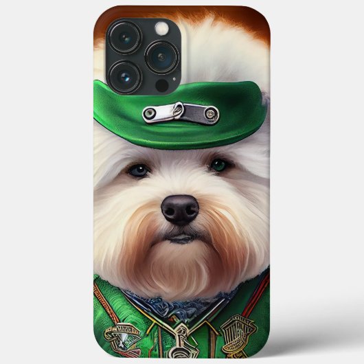 Coques Case-Mate iPhone Chien Bichon Frisé faisant du vélo pour la Saint-P (Verso)