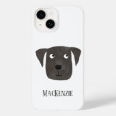 Coques Case-Mate iPhone Chien Black Labrador Retriever Personnalisé (Verso)
