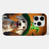 Coques Case-Mate iPhone Chien blanc halloween joyeux (Verso (horizontal))