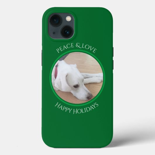 Coques Case-Mate iPhone Chien blanc paisible Collier rouge Coque-Mate de N (Verso)