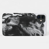 Coques Case-Mate iPhone chien bw royal (Dos (Horizontal))