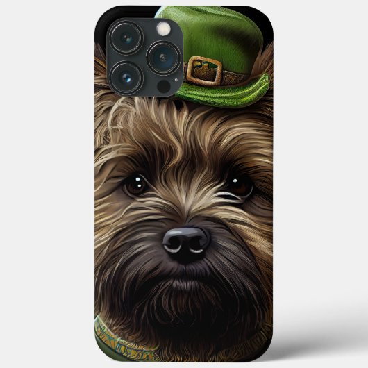 Coques Case-Mate iPhone Chien Cairn Terrier en robe de la Saint-Patrick (Verso)